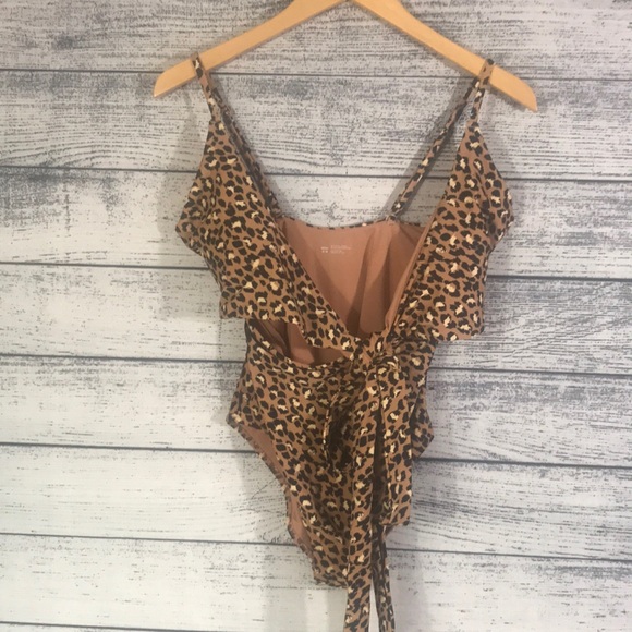 aerie Swim Nwtaerieone Piece Full Coverage Leopard Swimsuit Poshmark